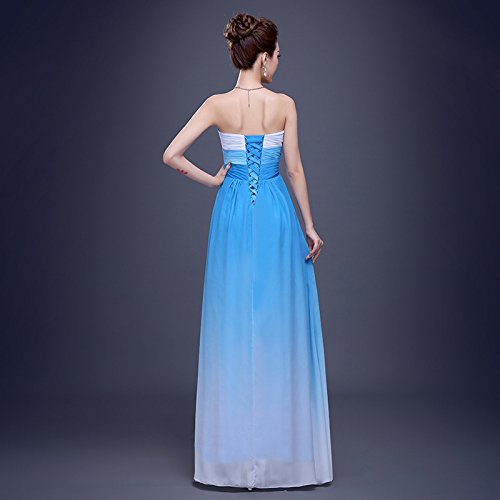 Kivary® Sweetheart Neckline Criss Cross Gradient Chiffon A-Line Long Prom Dress for Women - Elegant Evening Gown for Homecoming, Formal Dances & Special Occasions