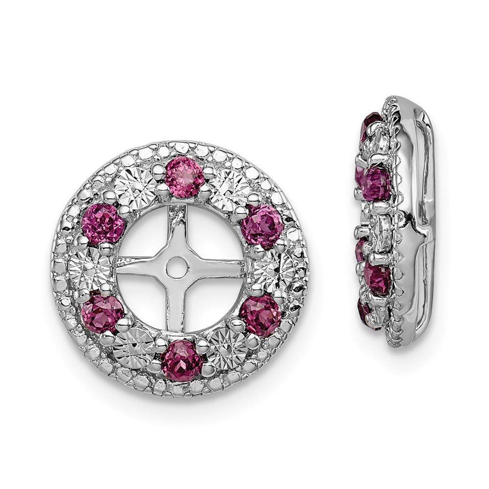 Rhodium Plated Sterling Silver White Topaz Earring Jacket - Elegant & Durable for Parties, Weddings & Everyday Wear
