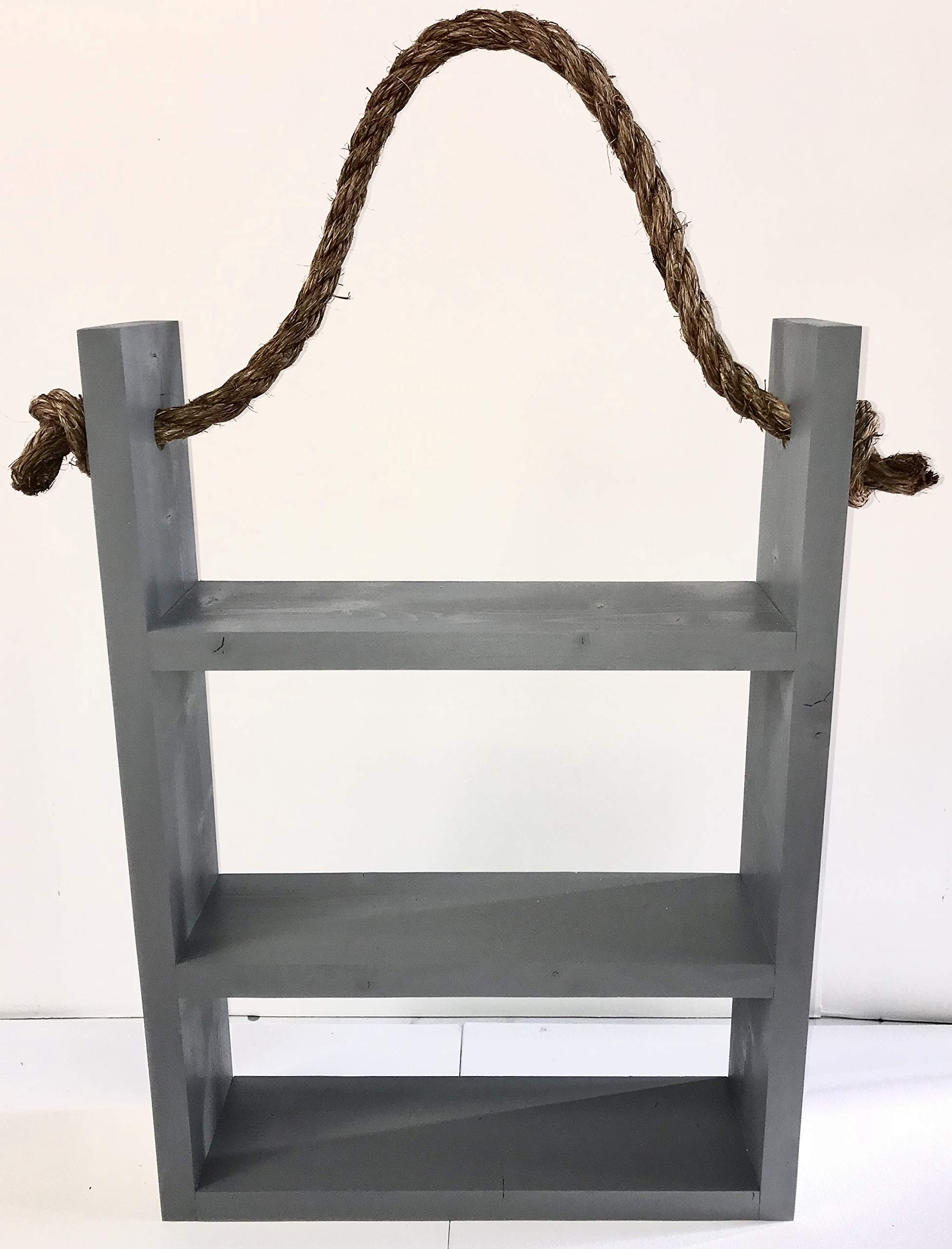 Hanging Shelf with Rope - Bathroom Storage Organizer for Towels, Plants & Decor | Space-Saving Wall Shelf for Small Bathrooms, Kitchens & Bedrooms