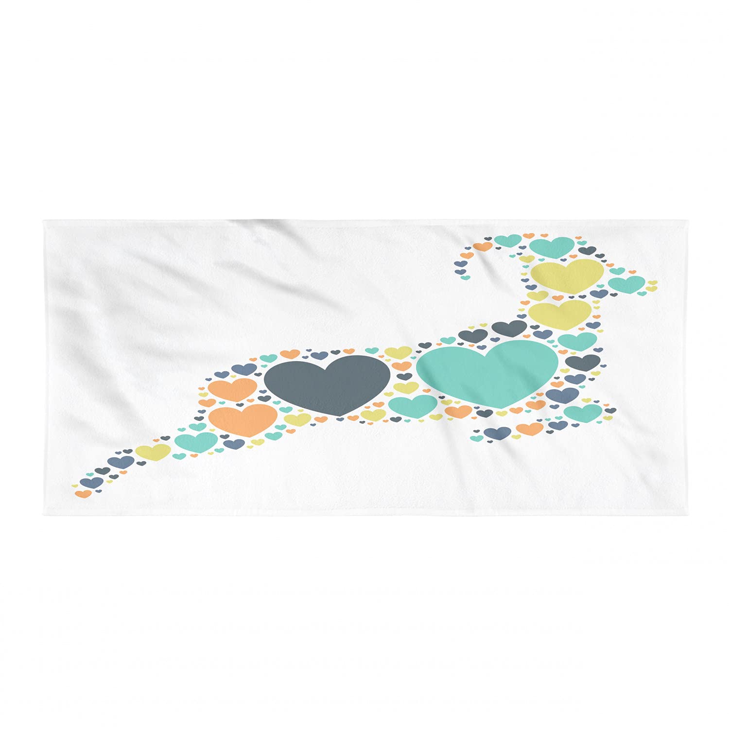 Ambesonne Antelope Camping Towel - Quick Dry Lightweight Microfiber Travel Towel with Colorful Animal Silhouette Design - Perfect for Backpacking, Hiking, Beach, Gym & Outdoor Adventures