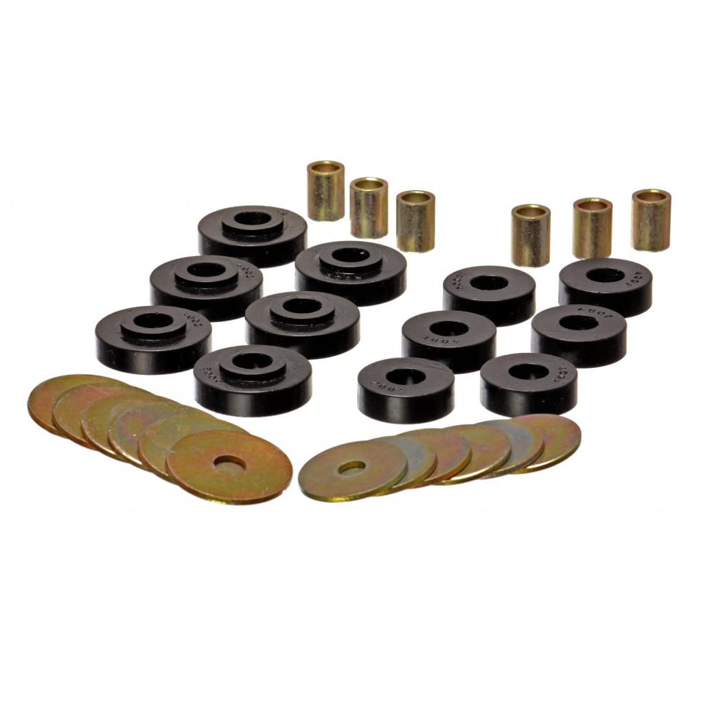 Energy Suspension Body Mount Set for 1963-1969 Chevy Corvette - Black Polyurethane Bushings (Part #3.4102G) | Improved Ride Comfort & Vibration Reduction | Perfect for Classic Car Restoration & Performance Upgrades