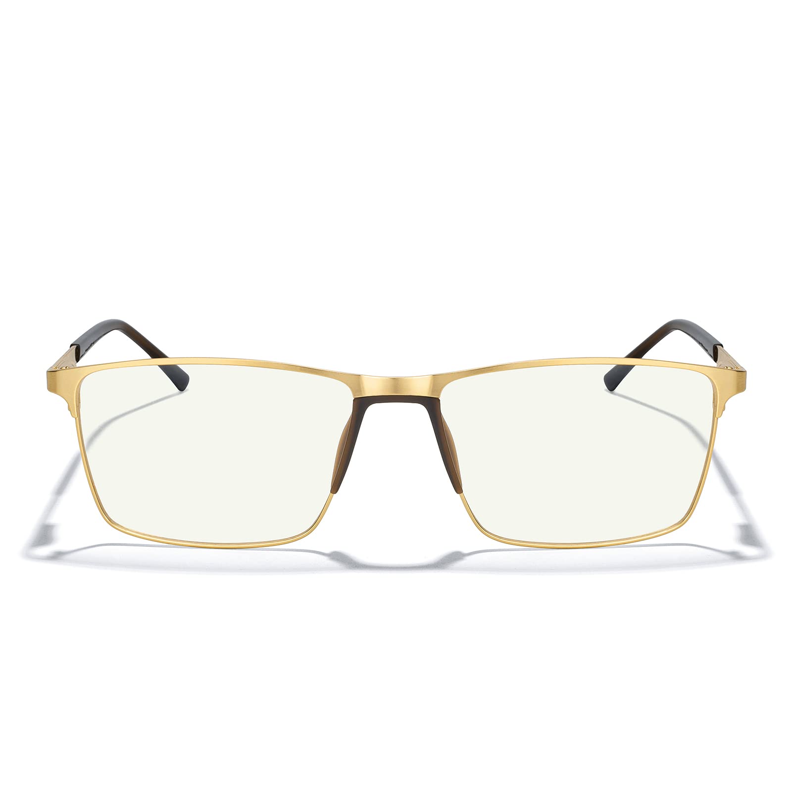 Blue Light Blocking Glasses for Men - Anti Eye Strain Reading Glasses with Metal Frame & Spring Hinge | Computer, Gaming & Office Use