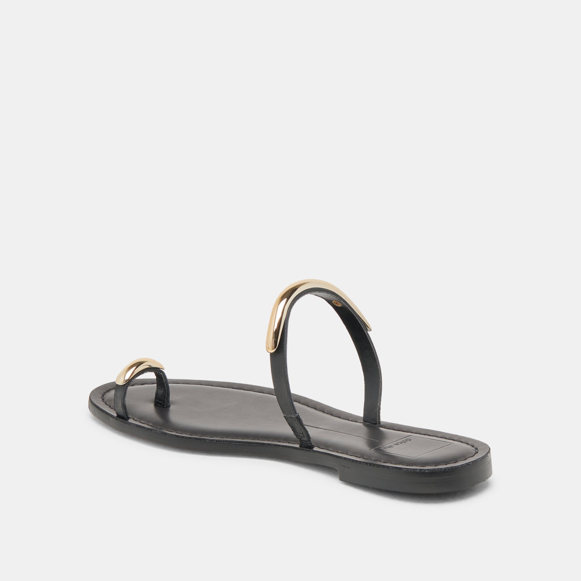 Wink Wide Sandals for Women - Black Leather Comfortable Slip-On Sandals for Walking, Travel & Casual Outfits