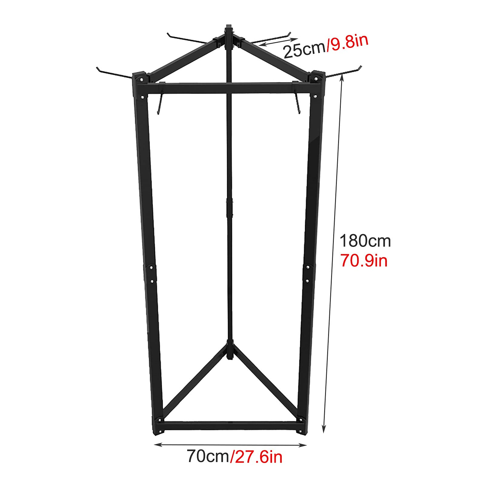 Adjustable Metal Floor Hanging Yoga Mat Storage Rack with Large Foam Roller Organizer Shelf - Perfect for Home Gym, Yoga Studio & Fitness Equipment Organization