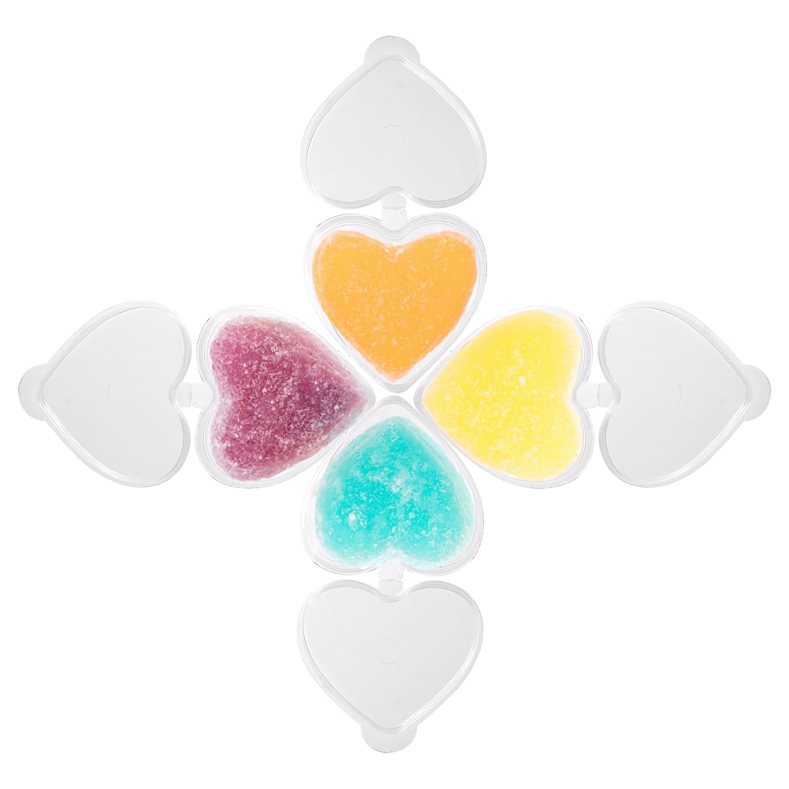 200 Pack 1.5 oz Disposable Plastic Portion Cups with Lids - Heart Shaped Leakproof Condiment Containers for Jello Shots, Sauces, Slime, Crafts | Perfect for Parties, Catering & DIY Projects