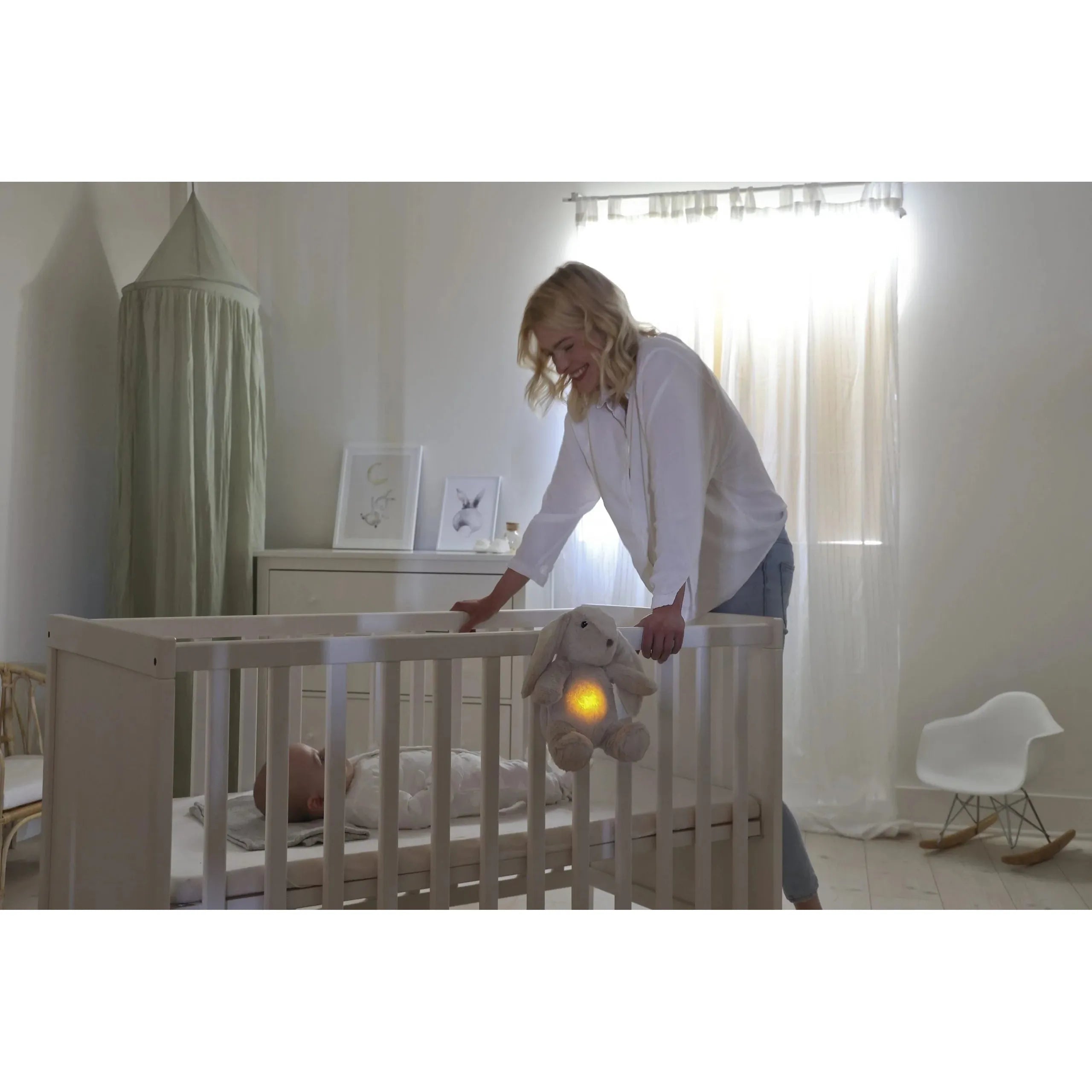 Billy Bunny Nightlight Soft Toy - Cute LED Plush Bunny for Kids' Bedroom, Nursery & Sleep Comfort | Perfect Baby Shower Gift & Children's Night Light