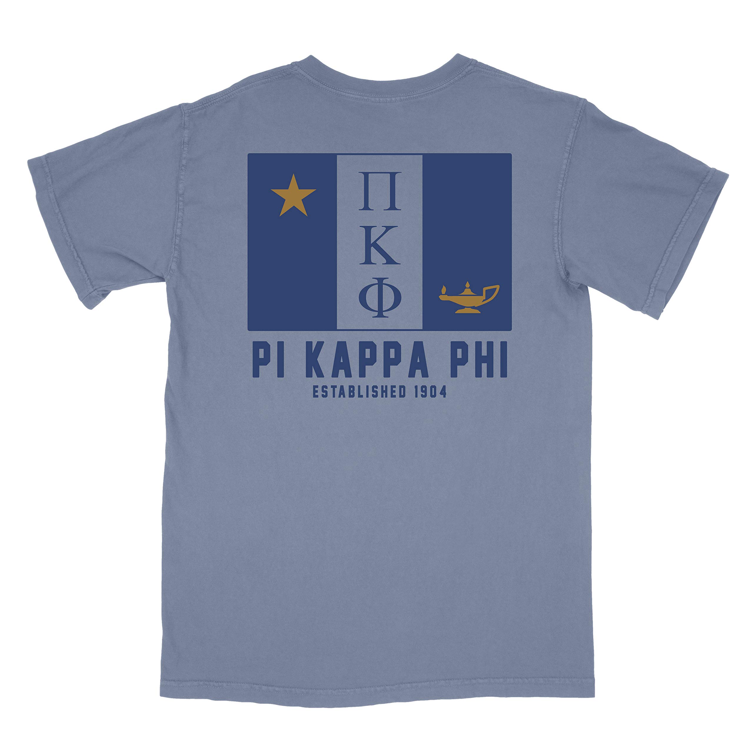 Pi Kappa Phi Fraternity Flag Comfort Colors T-Shirt | Greek Life Apparel for College Students | Perfect for Rush Week, Campus Events & Alumni Gatherings