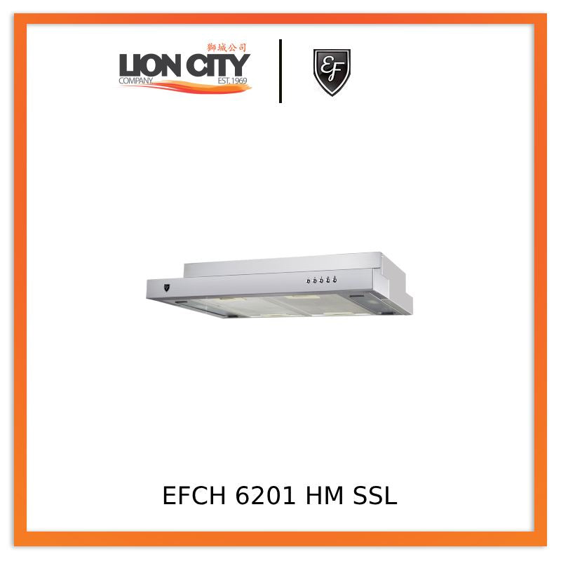 EF EFCH 6201 HM SS Stainless Steel Range Hood - 30 Inch Under Cabinet Kitchen Vent Hood with 3 Speed Settings, LED Lights & Dishwasher Safe Filters for Home Cooking & Smoke Removal