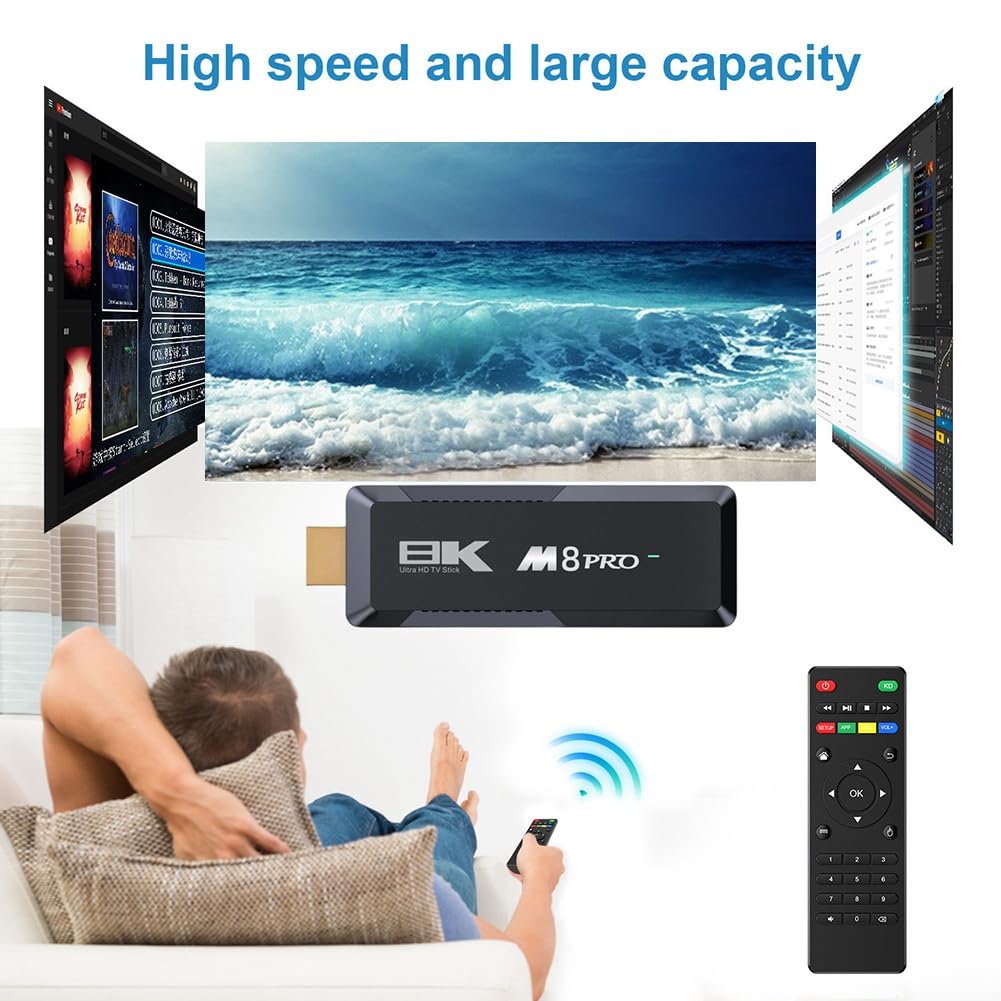 Hikgins M8 PRO Android TV Box 1GB RAM 8GB Storage, Allwinner H313 Quad-Core, Android 12.1 OS, Dual Band 2.4G+5G WiFi - Streaming Media Player for Netflix, YouTube, Kodi & Home Entertainment