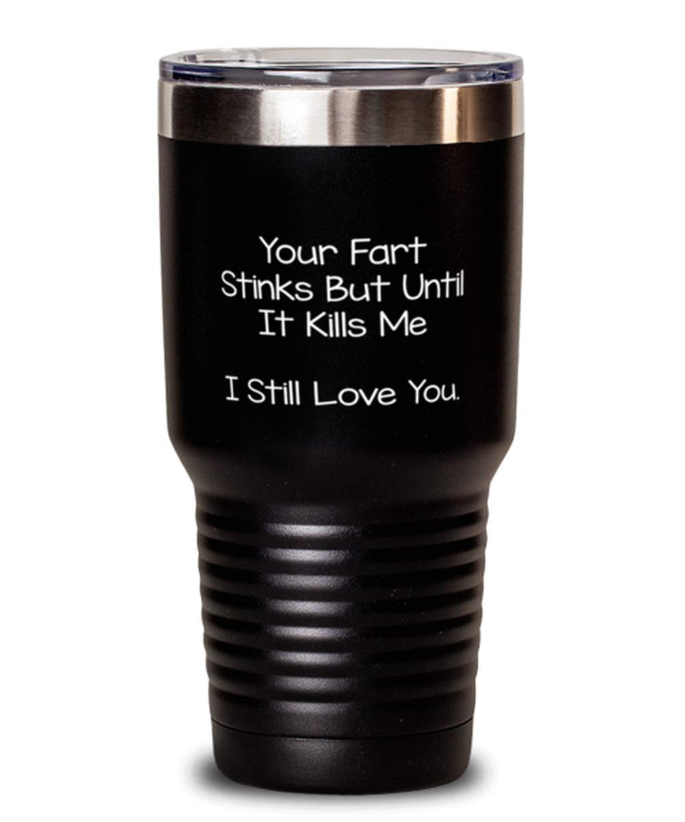 Funny Wedding Anniversary Gifts for Couples - Unique Birthday Gifts for Him & Her - Your Fart Stinks Love Tumbler Cup - Romantic Couples Gift Idea for Valentine's Day, Anniversary & Special Occasions