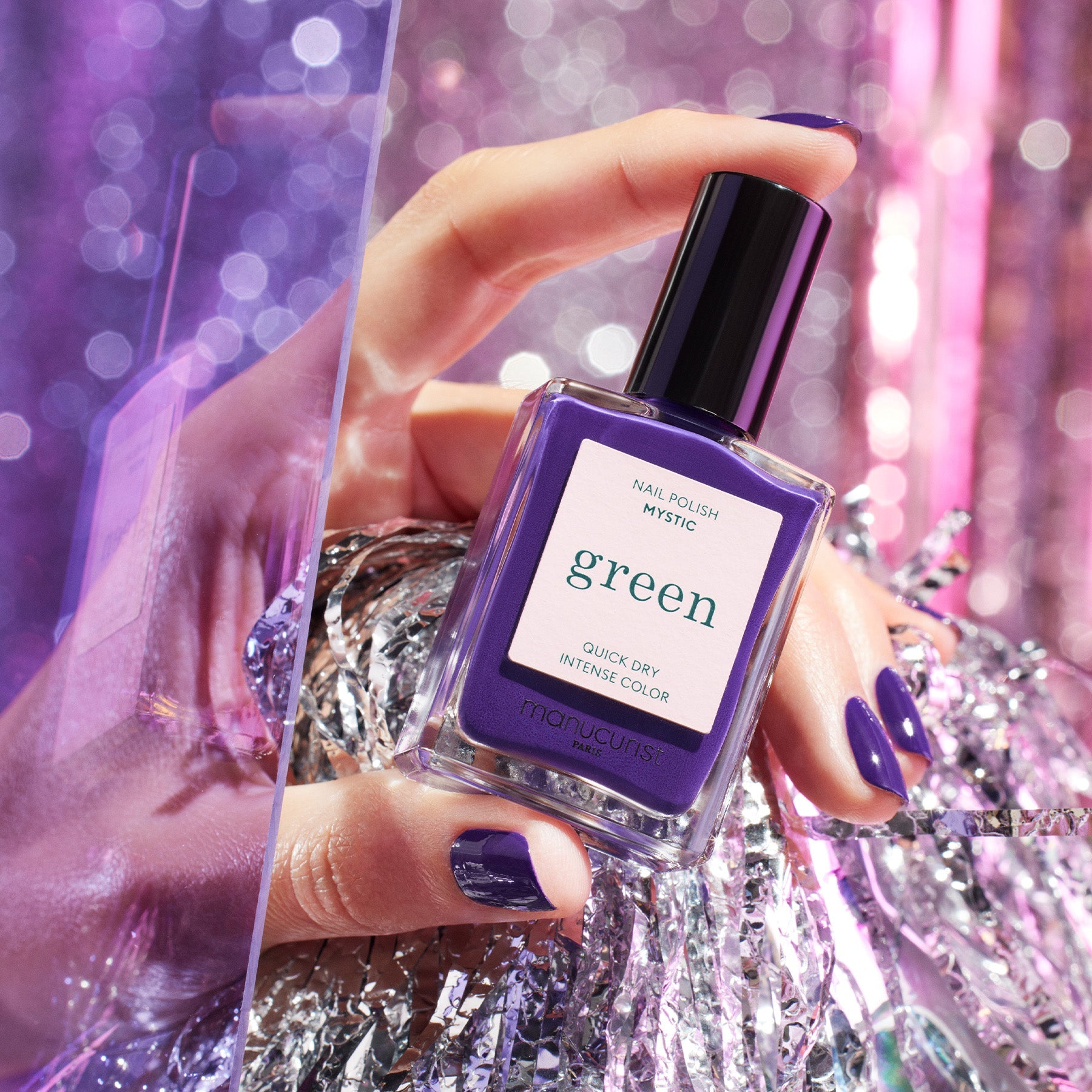 Green Nail Polish - Mystic Shade | Long-Lasting Vegan Nail Lacquer for Women | Perfect for Parties, Weddings & Everyday Wear