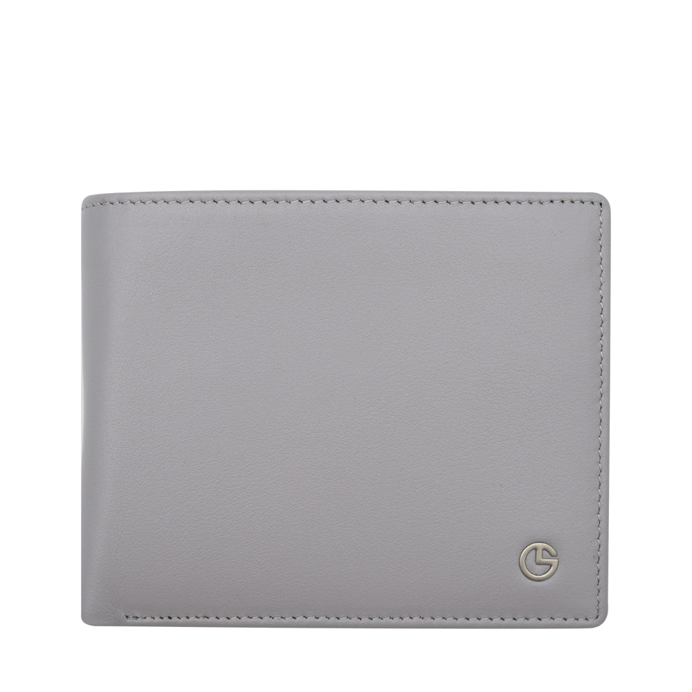 Premium Genuine Leather Wallet for Men - Goldlion Grey | Slim RFID Blocking Bifold Wallet for Everyday Use & Travel
