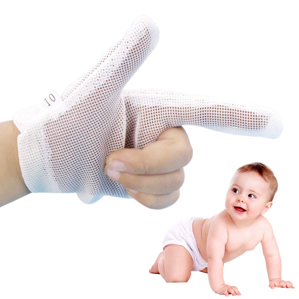 Stop Thumb Sucking Guard for Kids Ages 6 Months to 7 Years - Comfortable & Breathable Finger Protector to Prevent Thumb & Finger Sucking - No Scratch Treatment Kit for Daytime & Nighttime Use