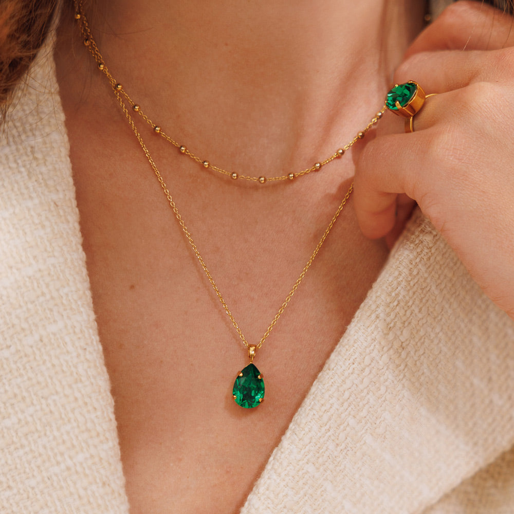 Emmy Necklace - Elegant Gold Plated Pendant for Women | Perfect Gift for Her, Birthday, Anniversary & Special Occasions | Wear Daily or for Evening Events