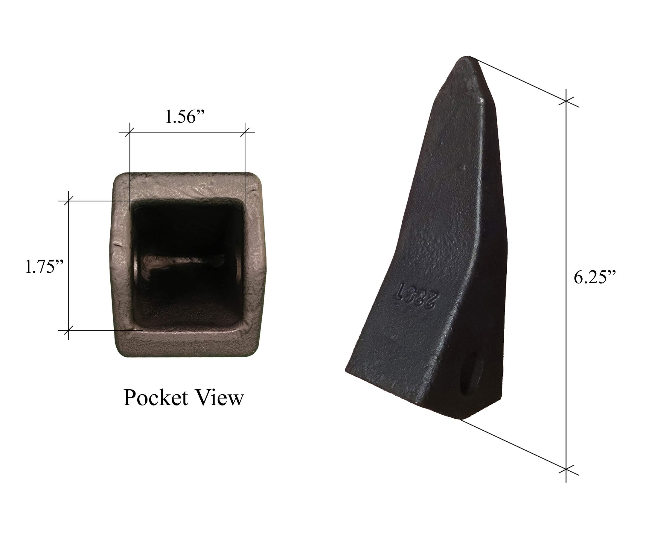 High-Quality Backhoe/Skid Steer Bucket Star Teeth - Tiger Point Star Tooth 23ST (10 Pack) for Heavy-Duty Digging & Excavation | Ideal for Construction, Landscaping & Farming