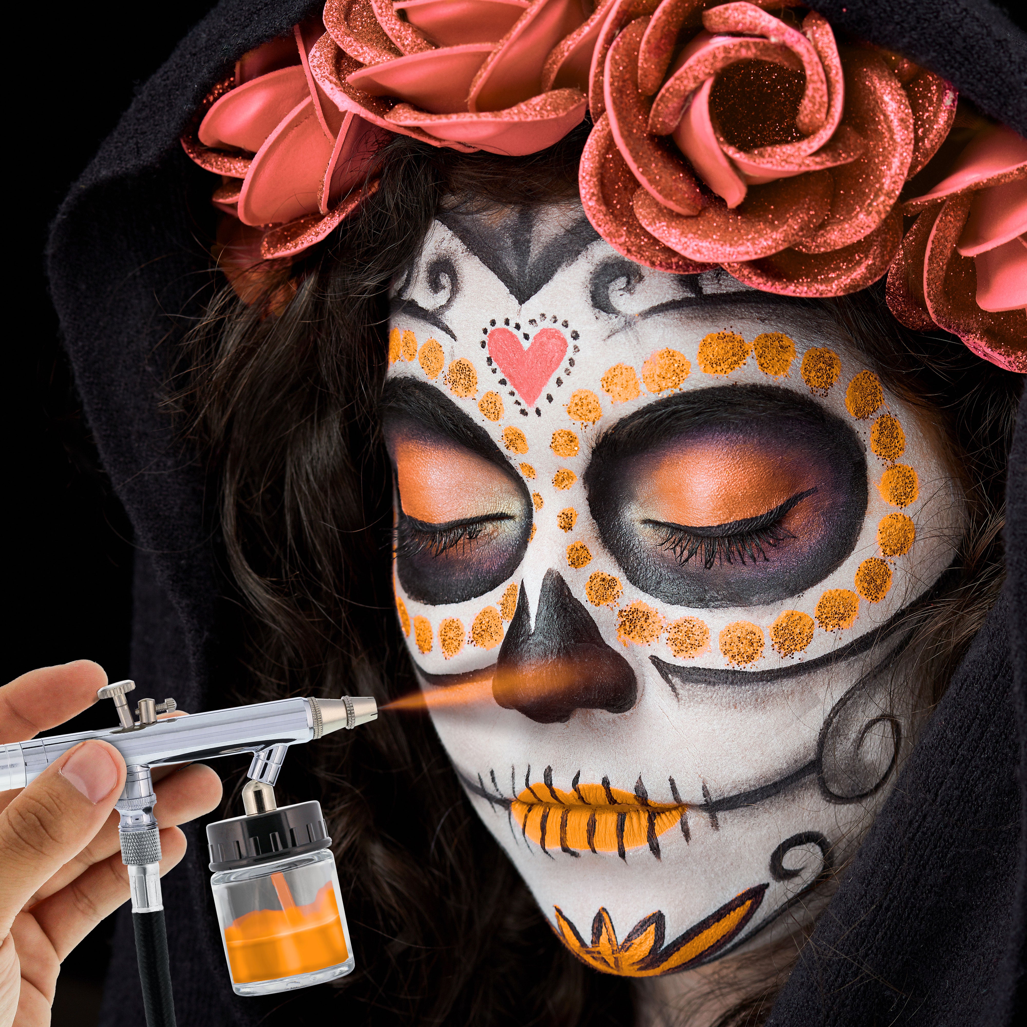 Non-Toxic Yellow Airbrush Face & Body Paint for Kids - 1 oz Water-Based Safe & Washable - Perfect for Halloween, Costume Parties & Face Painting Events