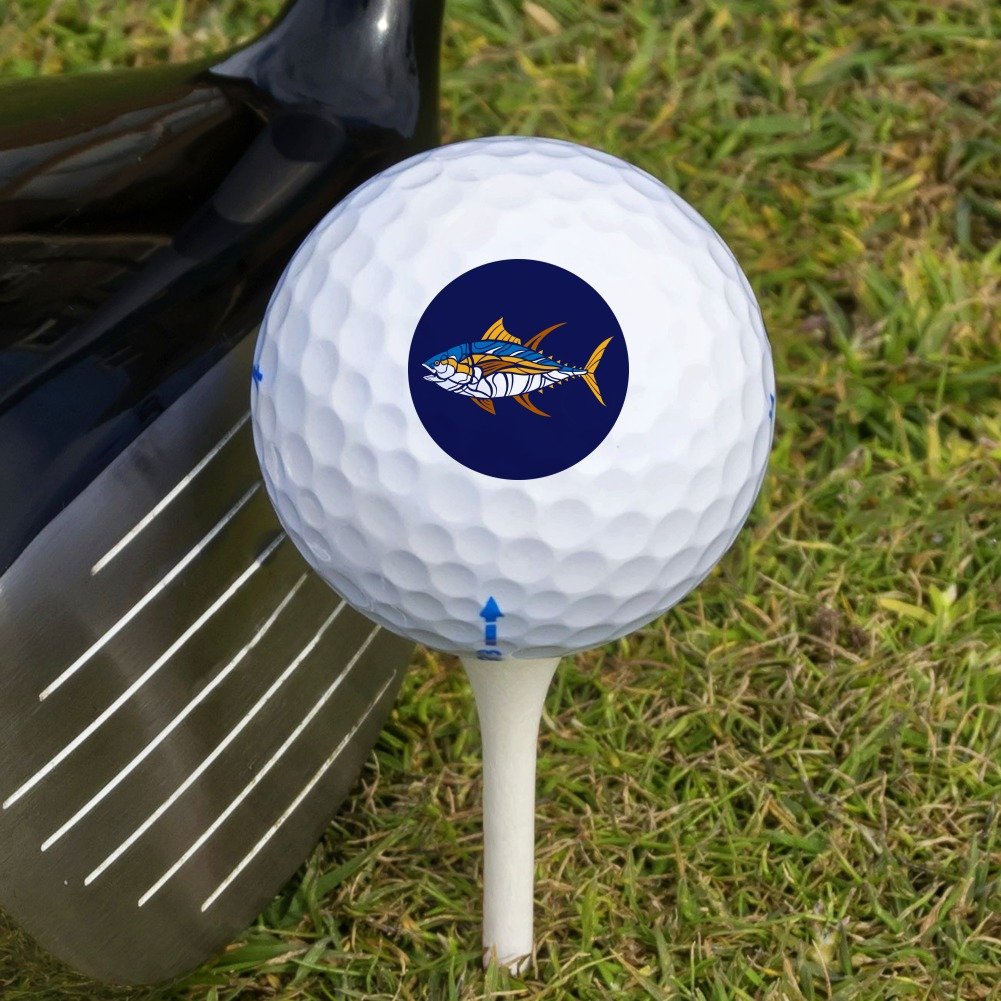 Tuna Fish Design Novelty Golf Balls - 3 Pack Funny Golf Gifts for Men | Perfect for Golf Tournaments, Gag Gifts & Practical Jokes