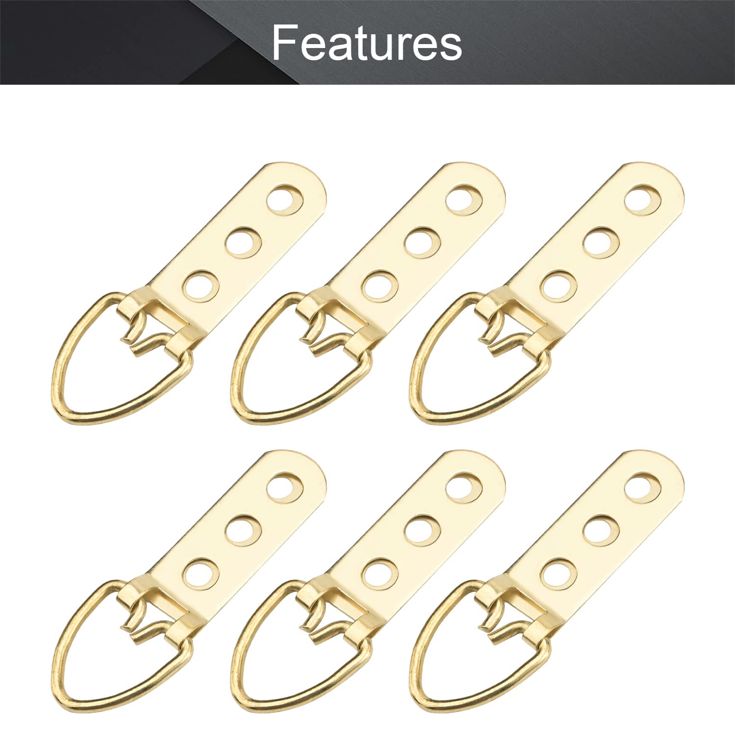 Gold Picture Frame Hooks 50PCS - 2.52