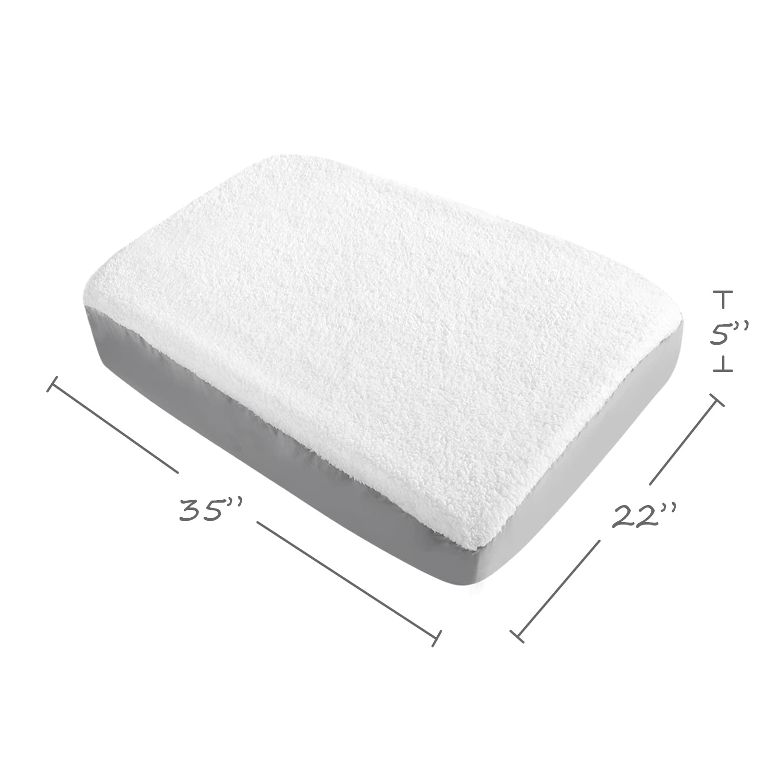 **Washable & Waterproof Dog Bed Cover Replacement - Plush, Soft & Comfortable Pet Mattress Cover for Puppies & Dogs - Easy to Remove & Machine Washable - Perfect for Crates, Kennels & Home Use**