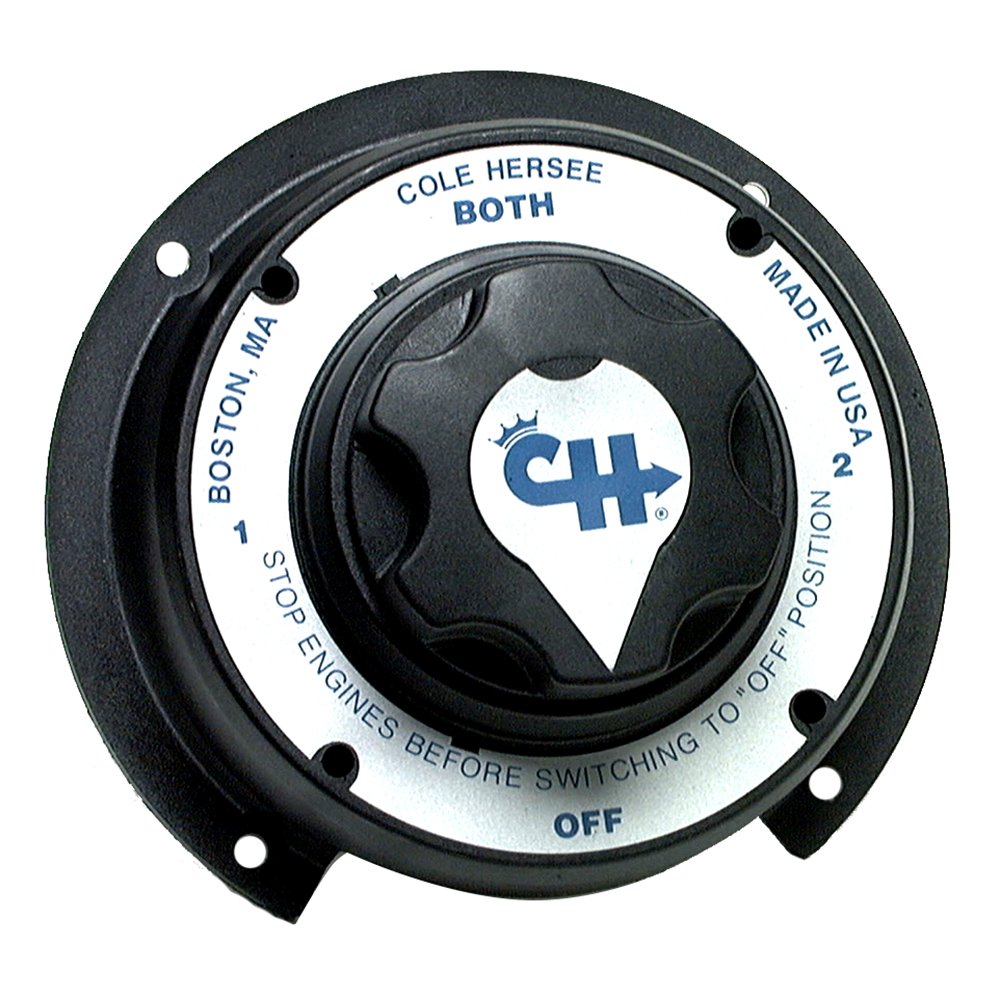 Cole Hersee M750BP Heavy Duty Battery Selector Switch for Marine, RV & Off-Grid Power Systems - Dual Battery Isolator with Waterproof Design
