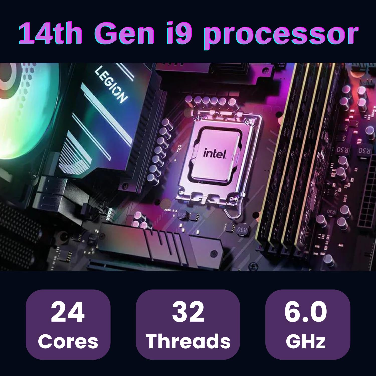 Lenovo Legion i9 RTX 4080 Super Gaming PC - Intel i9, 32GB RAM, 1TB SSD for Ultimate Gaming & Streaming