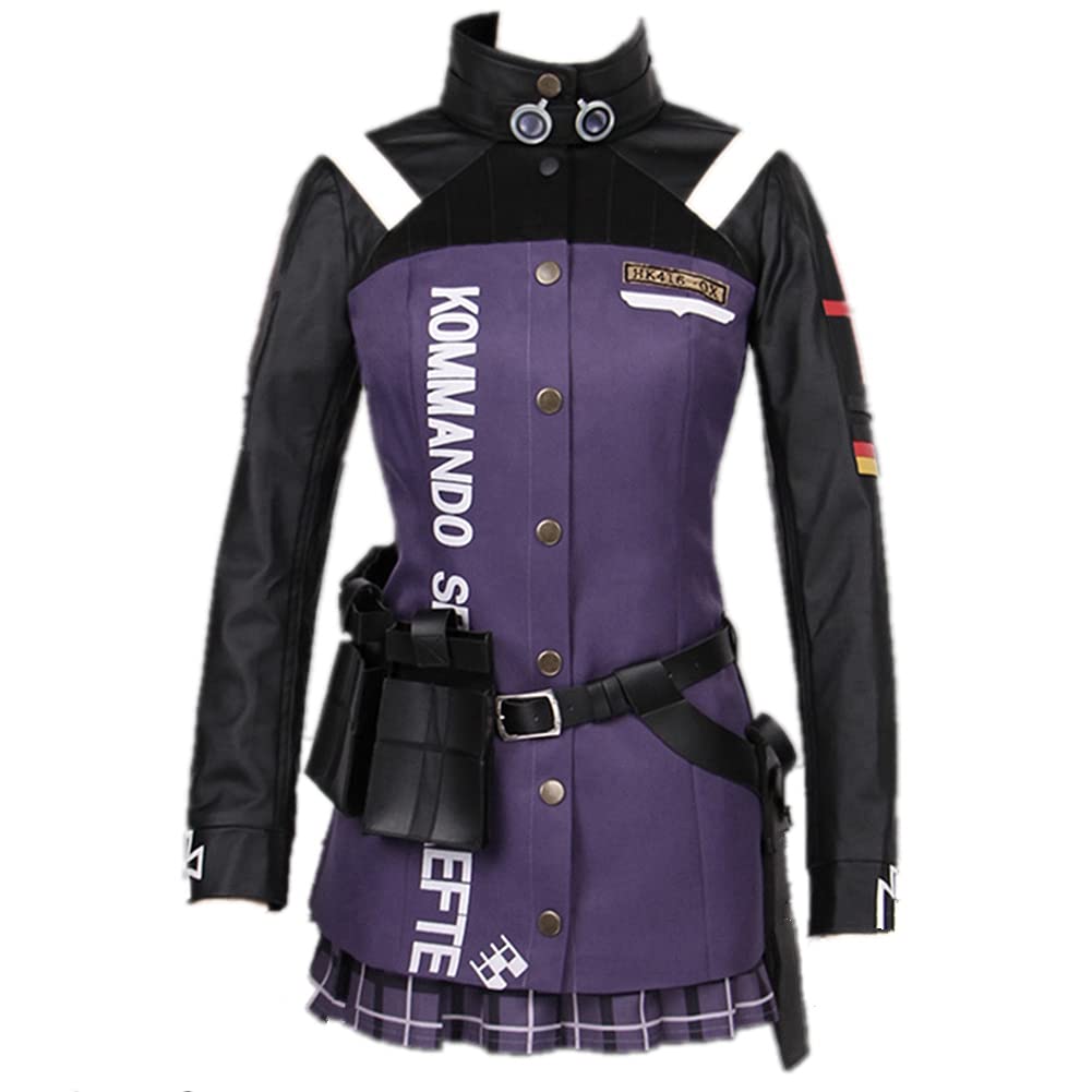 HK416 Cosplay Costume Set for Women - Military Tactical Outfit with Bag, Wigs & Shoes | Halloween, Carnival, Anime Convention Costume