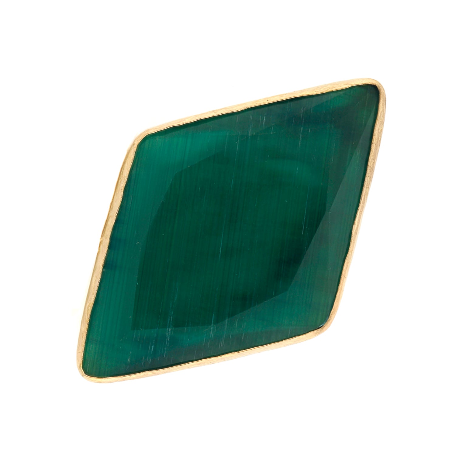 Fashionable Green Cat Eye Stone Gold Chunky Statement Ring for Women - Elegant Boho Jewelry for Parties, Weddings & Everyday Wear