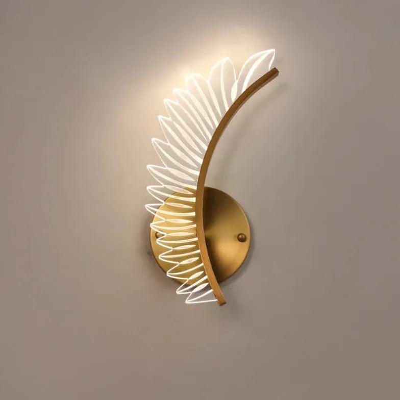 Modern Gold Wall Lights - Elegant Home Decor for Living Room, Bedroom & Hallway - Creative Wing Design for Stylish Interior Lighting