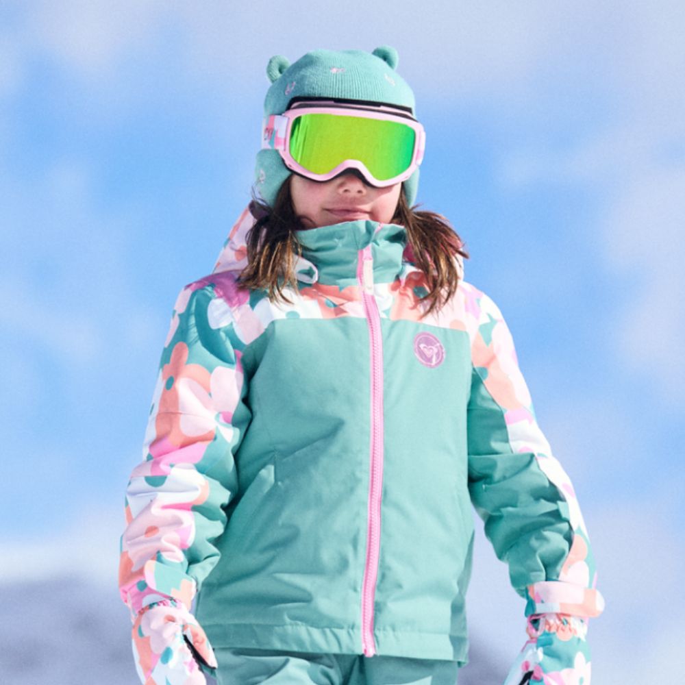 Roxy Snowy Tale Girls Ski Jacket - Waterproof Winter Coat for Kids - Canton Prima - Perfect for Skiing, Snowboarding & Outdoor Winter Activities