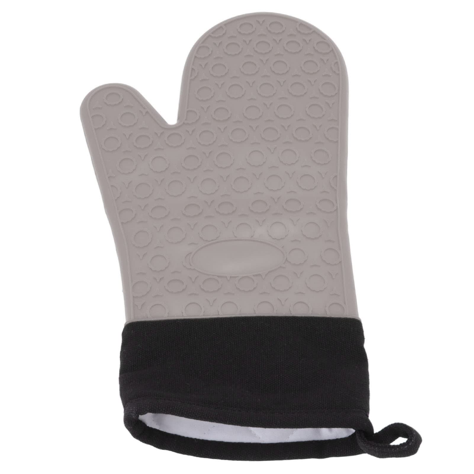 Tgoon Heat Resistant Oven Mitts - 2-Pack Kitchen Gloves with Soft Cotton Lining & Hanging Loop for Hot Pots, Baking, Grilling - Food Grade Safe for Cooking, BBQ, Baking (Gray)