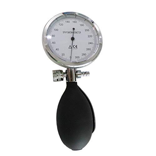 Manual Blood Pressure Monitor Cuff - Large Adult (32-43cm Arm Circumference) with Pressure Gauge & Inflation Bulb - Gray - Ideal for Home Health Monitoring & Medical Use