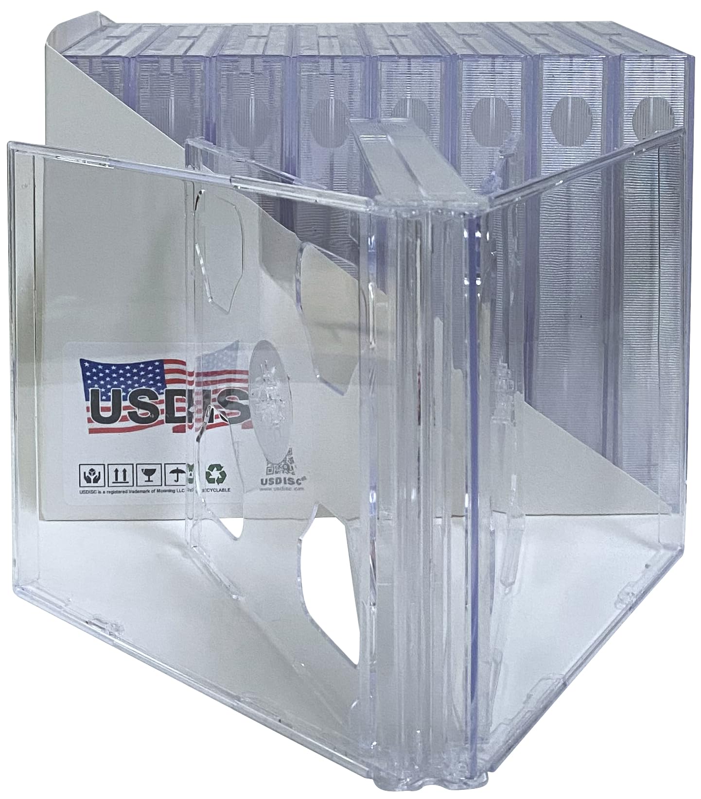 100-Pack Clear 24mm Chubby CD Jewel Cases - Sextuple 6 Disc Storage for Music, Movies & Data | Perfect for DJs, Collectors & Archiving