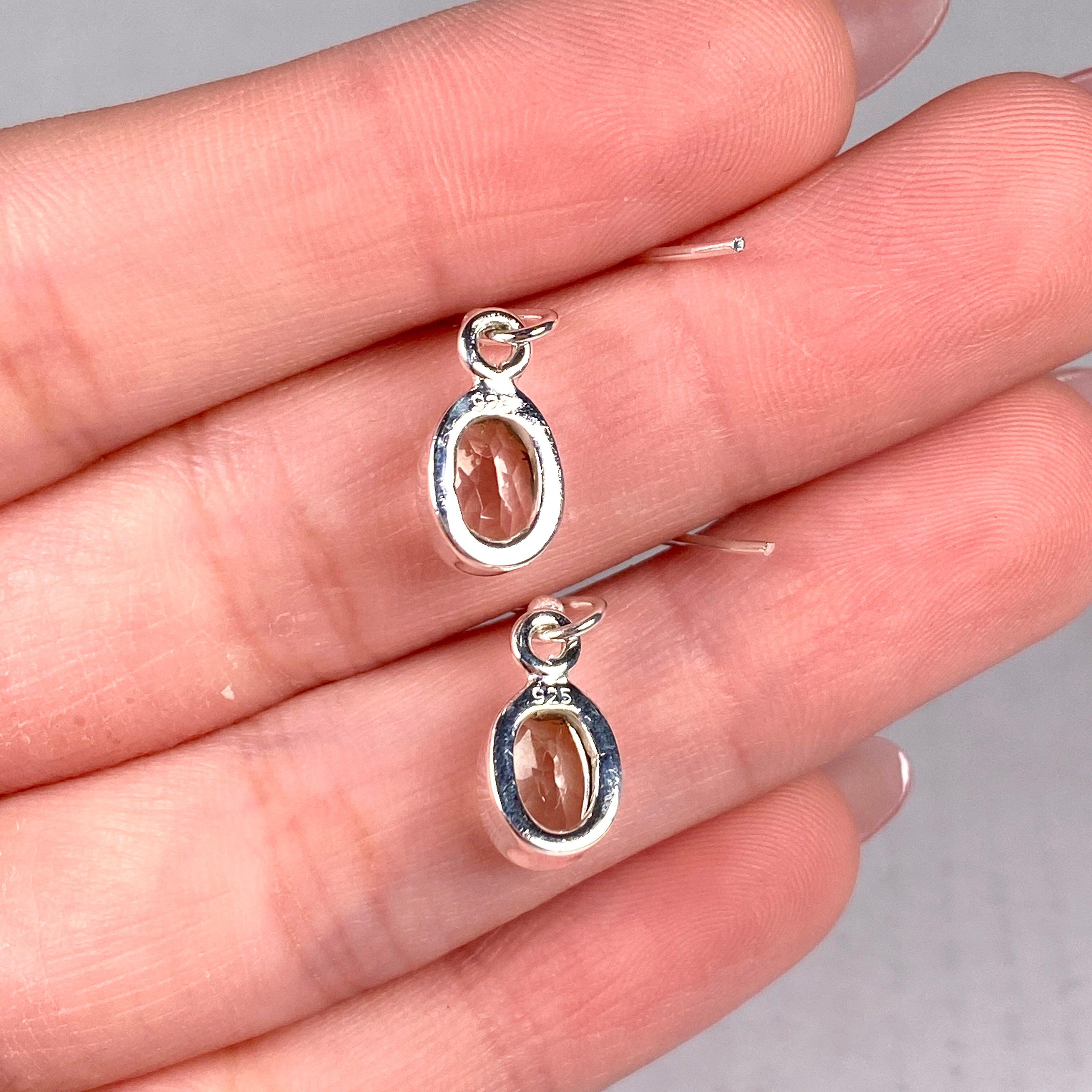 Prasiolite Petite Oval Faceted Earrings R2363 PRO - Elegant Green Gemstone Jewelry for Women, Perfect for Weddings, Parties & Everyday Wear