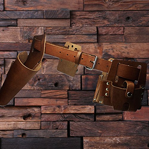 Custom Engraved Cow Leather Tool Belt for Men - Durable Work Belt for Carpenters, Electricians & DIY Projects | Perfect for Construction, Home Renovation & Woodworking