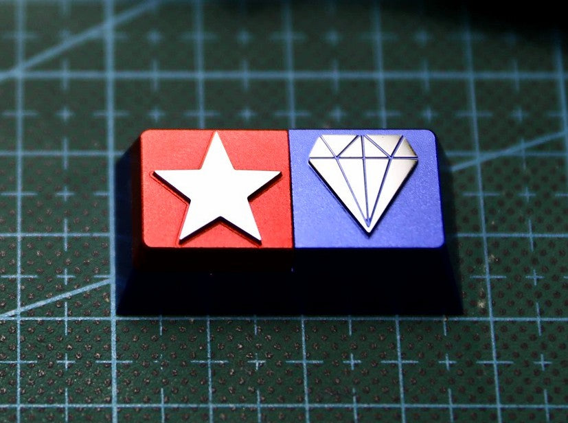Mini 4WD Classic Logo Aluminum Alloy 2U Metal Personalized Keycap - Custom Mechanical Keyboard Decoration for Gaming PC Setup & Office Work