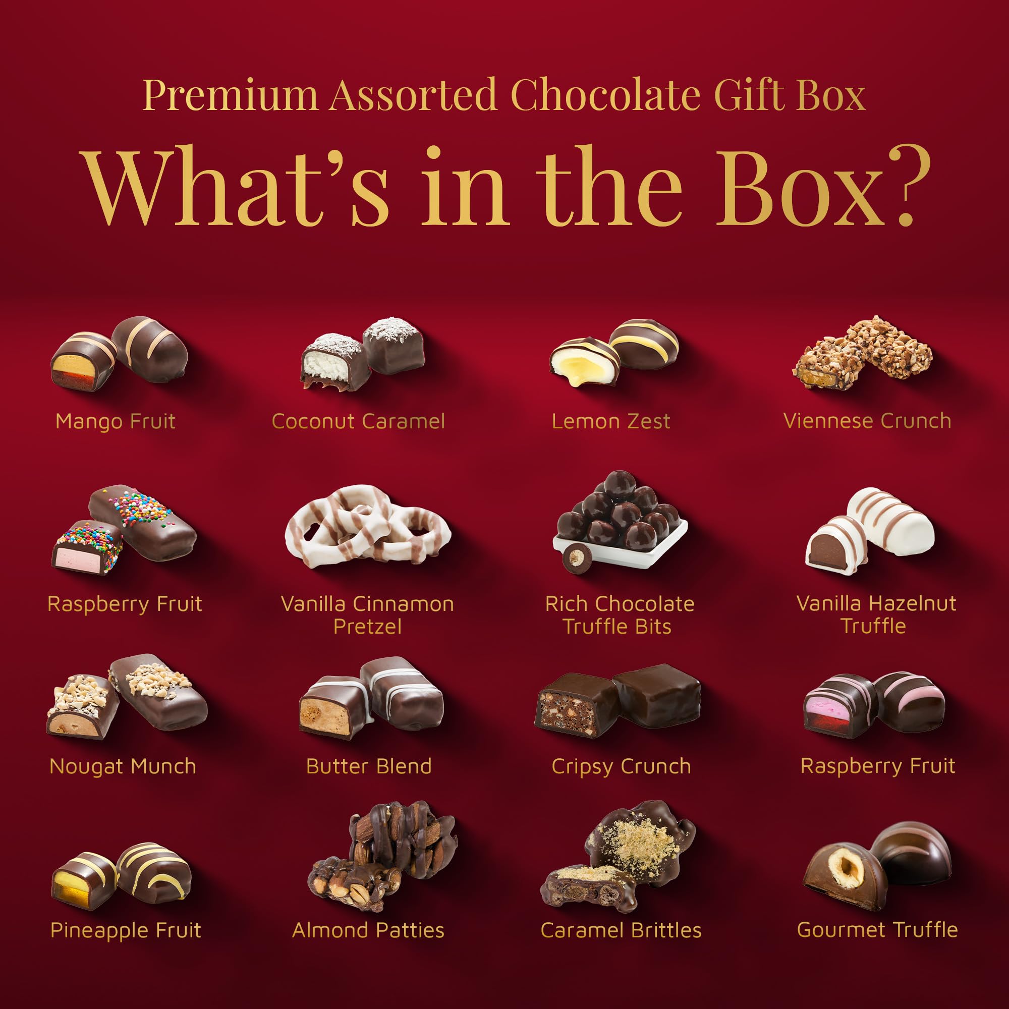Premium Chocolate Gift Baskets - Holiday Chocolate Assortment Set of 3 with 6 Sections, Kosher Dairy-Free Gourmet Truffles - Perfect Valentine's Day Gifts, Office Corporate Gifts for Employees, Clients & Business Partners