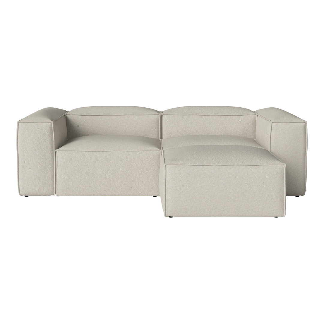 Cosima 2-Seater Small Sofa with Pouf - Compact Loveseat for Small Living Rooms, Apartments & Cozy Spaces