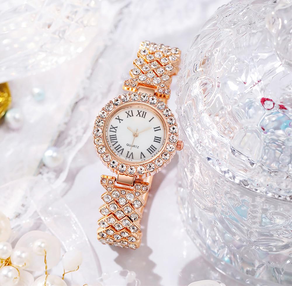 Luxury Diamond Bracelet Watch for Women - Fashion Casual Quartz Wristwatch - Elegant Ladies Watch for Daily Wear, Office & Special Occasions