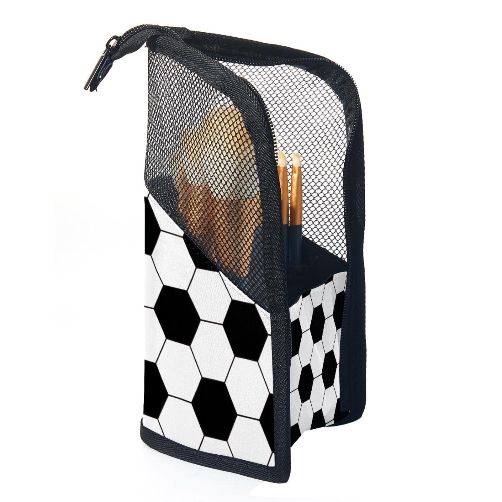 Professional Makeup Brush Holder Organizer with 12 Cosmetic Brushes - Artist Storage Pouch & Stand-up Makeup Cup for Women - Perfect for Travel, Home Vanity, and Makeup Artist Kit Organization