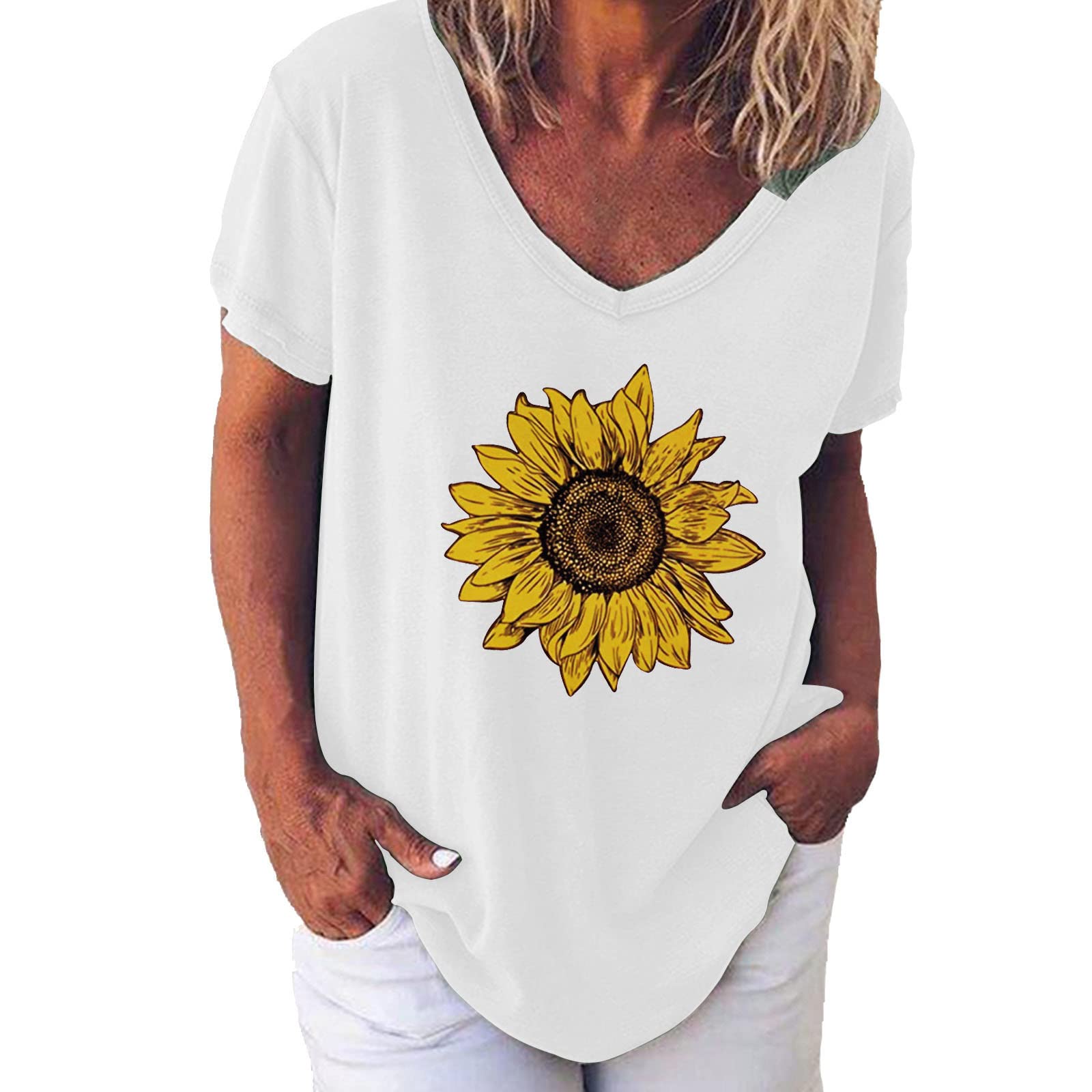 Stylish Women's Summer Short Sleeve Printed Blouse - Loose Casual & Dressy Tops for Outdoor Activities, Work & Vacation