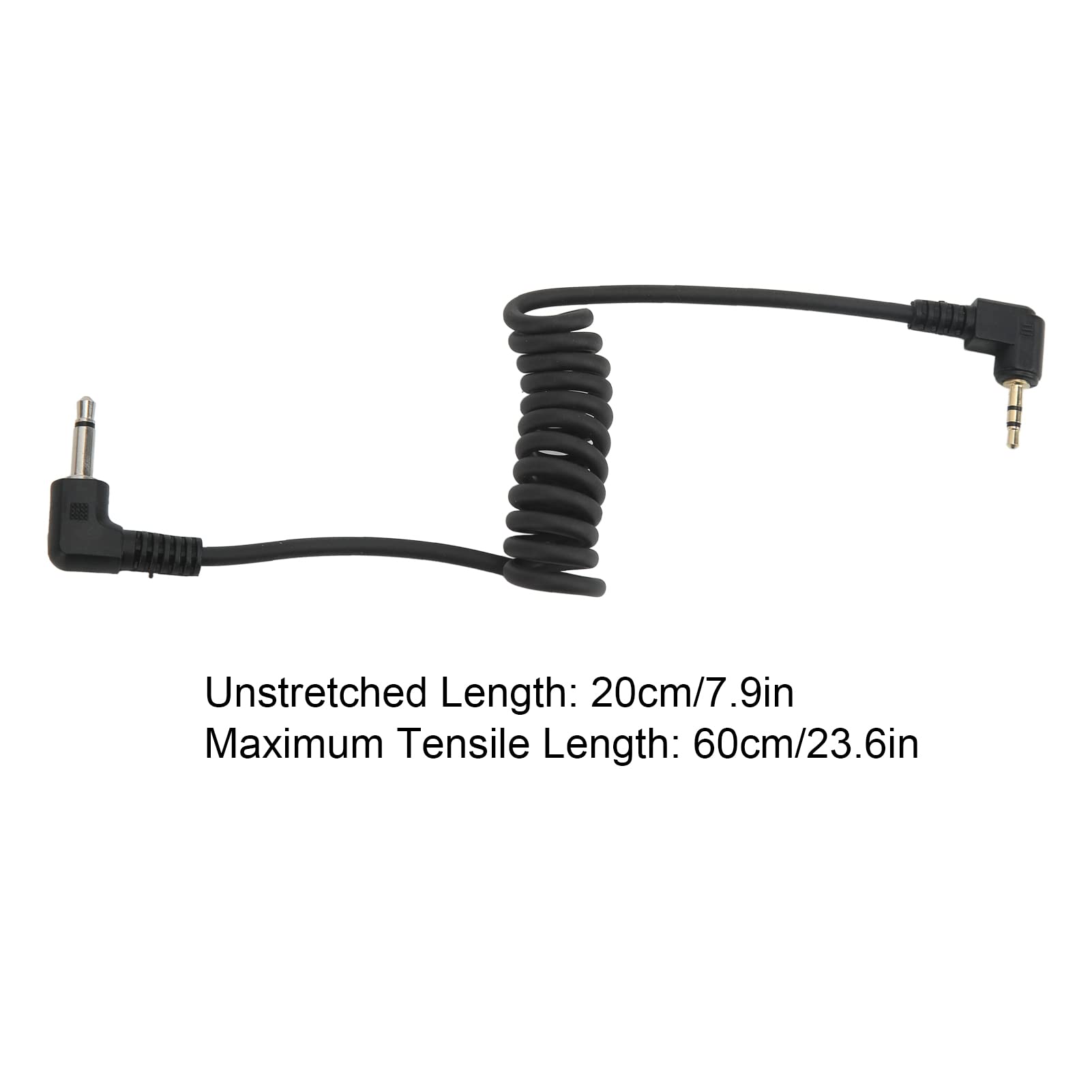 2.5mm to 3.5mm Gold Plated Camera Shutter Release Cable - Remote Shutter Cord for DSLR & Mirrorless Cameras - Durable Plastic Elastic Flash Shutter Cord for Photography, Studio & Outdoor Shooting