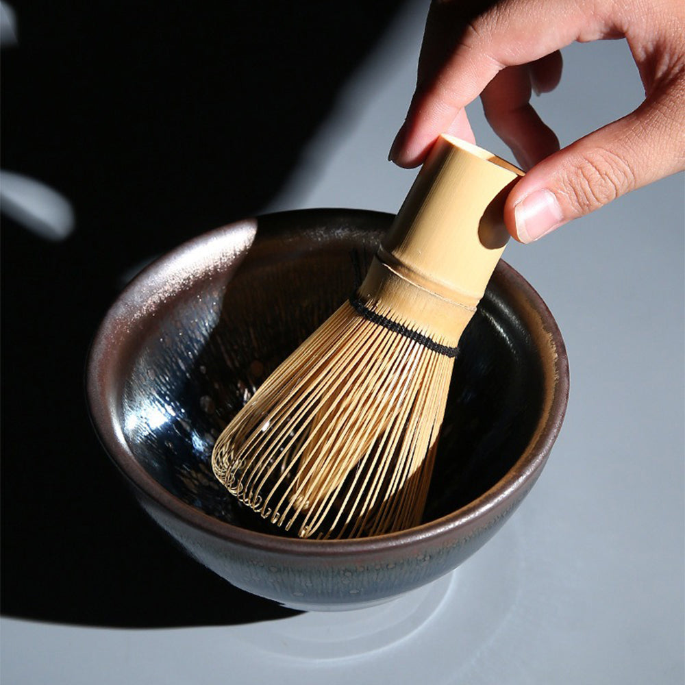 Premium Japanese Tenmoku Jian Zhan Matcha Tea Set - Authentic Handcrafted Ceramic Bowl & Whisk for Traditional Tea Ceremony | Perfect for Zen Meditation, Gift Giving & Japanese Tea Culture Enthusiasts