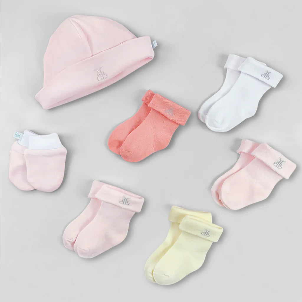 Bedtime Bear & Bouquet Baby Girl Sleep Set - Soft Cotton Pajamas & Matching Headband - Cute Toddler Sleepwear for Girls (LBG1034) - Perfect for Bedtime, Nursery, and Photo Shoots