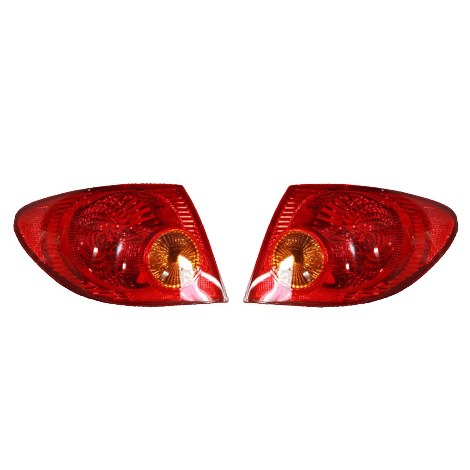 RAREELECTRICAL Toyota Corolla 2003-2004 Replacement Tail Lights Pair - Compatible with Part Numbers TO2800144, TO2801144, 8156002200, 8155002200 | Perfect for Night Driving & Enhanced Vehicle Safety