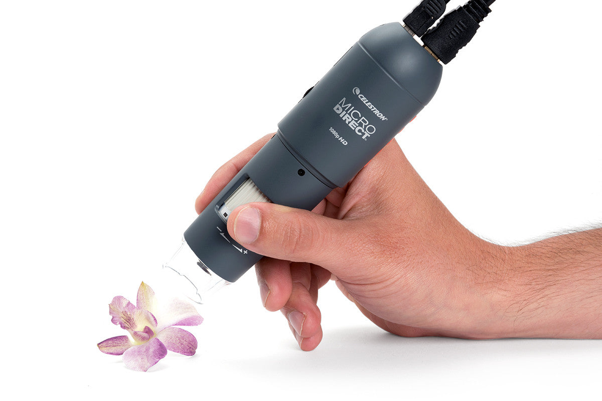 Used MicroDirect 1080P HDMI Handheld Digital Microscope with 8 LED Lights - Portable USB Microscope for Coin Collecting, Jewelry Inspection & PCB Repair - Ideal for Hobbyists, Engineers & Students