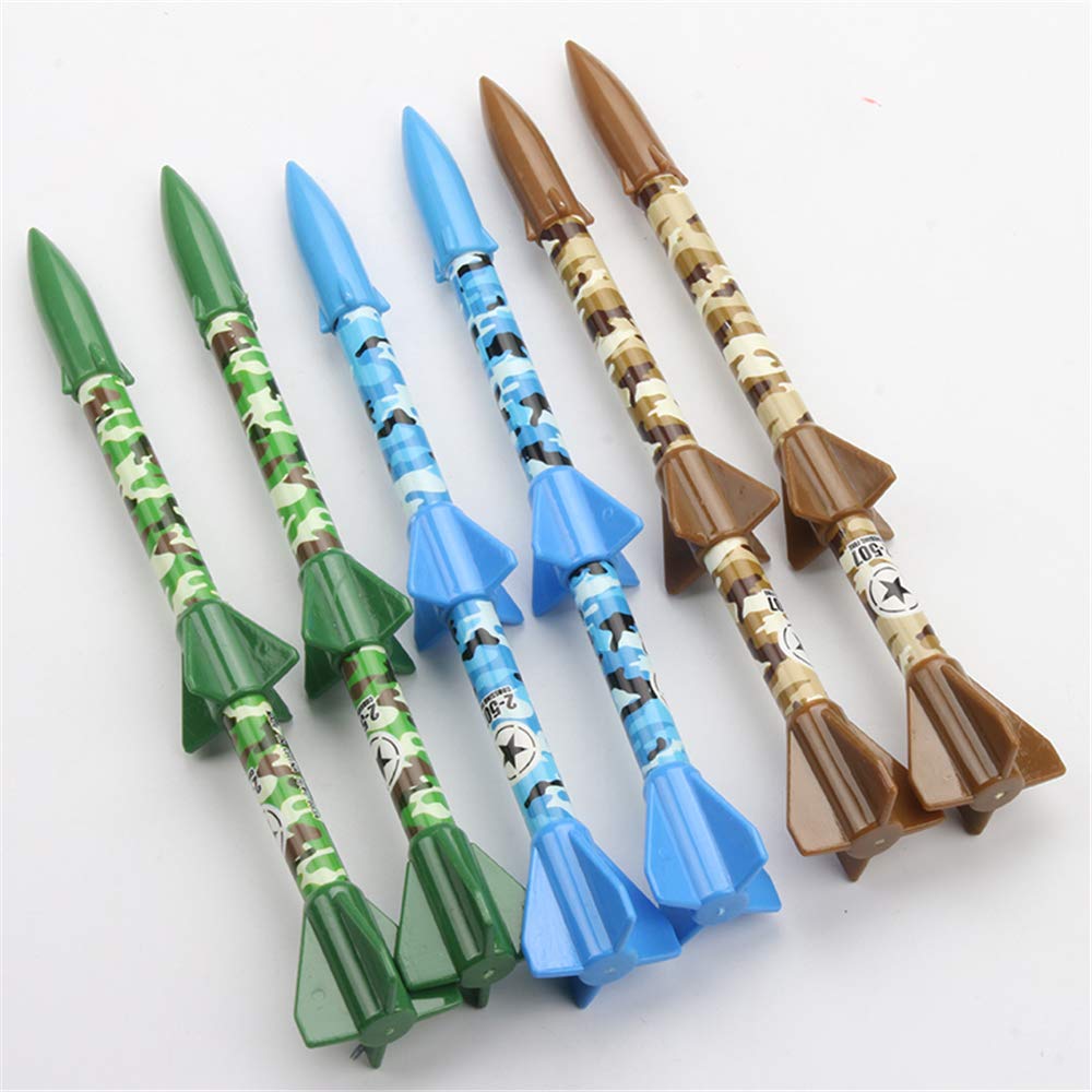 Cute Camouflage Rocket-Shaped Kawaii Gel Ink Pens - 12 Pack Colorful Novelty Pens for School, Office & Art - Fun Stationery Supplies for Girls & Kids - Perfect for Note Taking, Journaling & Gift Giving
