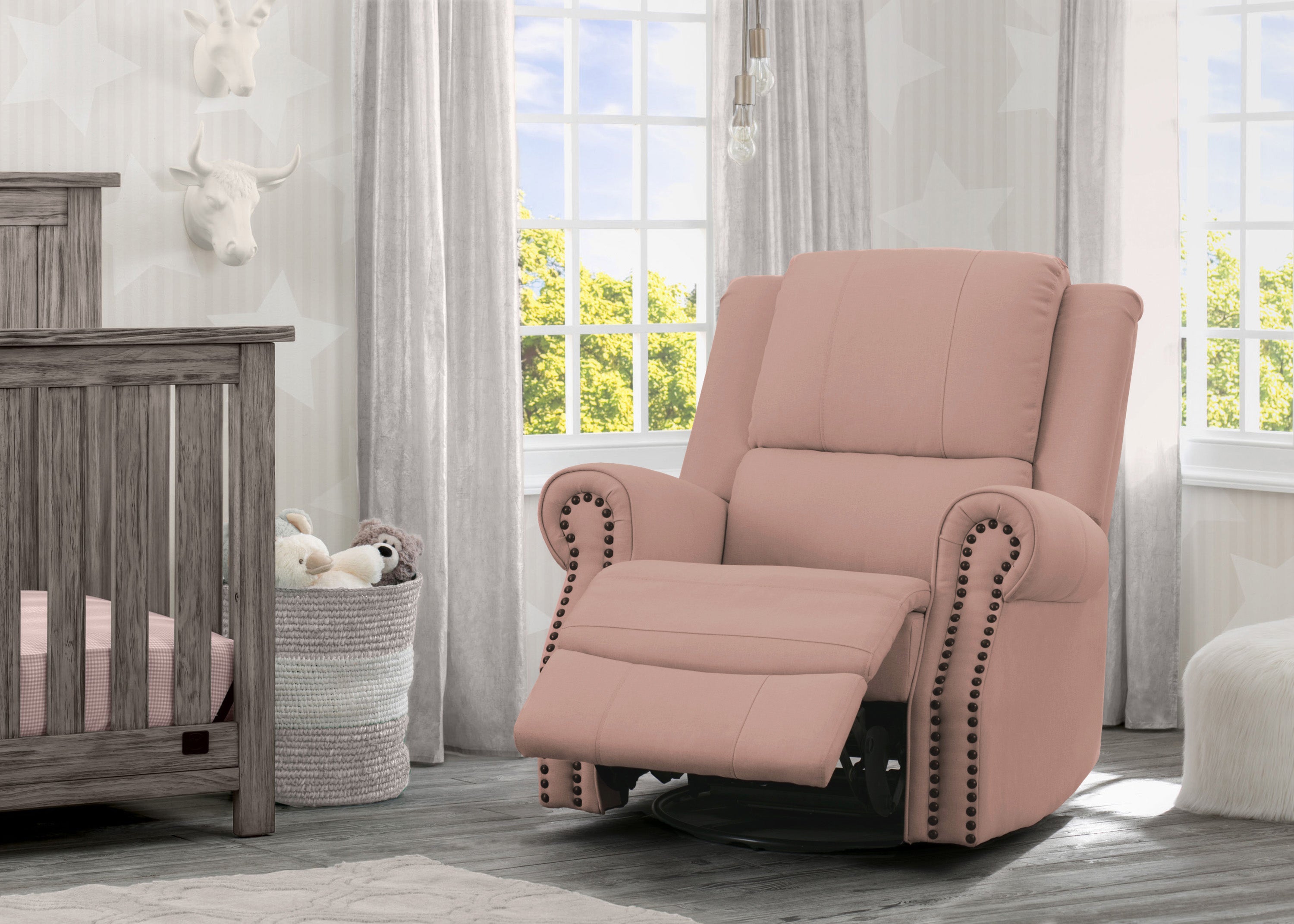 Dylan Nursery Recliner Glider Swivel Chair - Comfortable Rocking Chair for Breastfeeding & Baby Nursery - Perfect for Nursing, Reading & Relaxing with Your Newborn