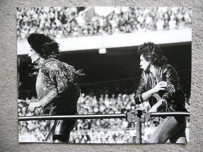 Vintage Rolling Stones Black & White Photo 11x14 - Rare 1980s Concert Memorabilia for Music Fans & Collectors - Perfect for Wall Decor, Gift, or Music Room Display