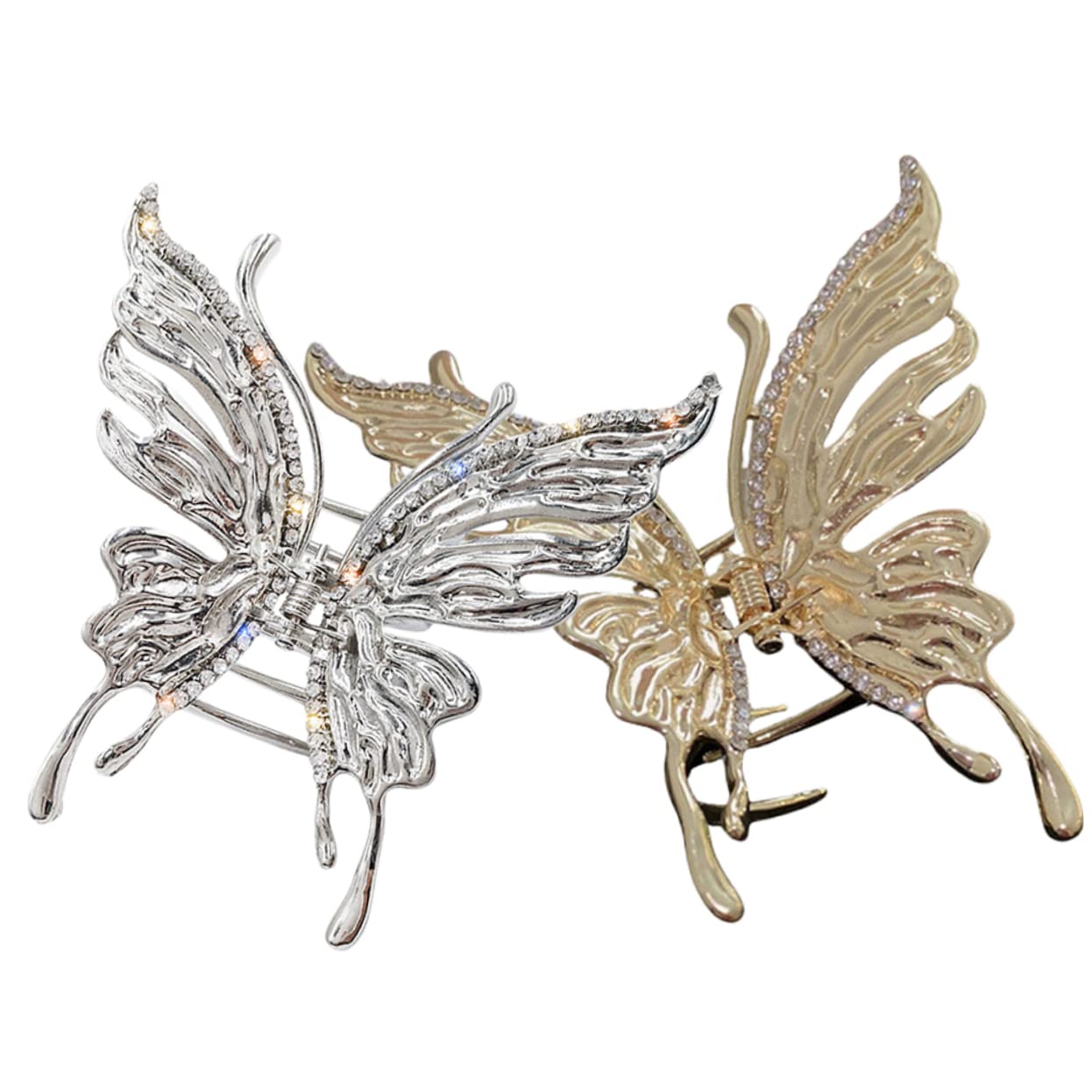 Elegant Rhinestone Butterfly Hair Clips for Women - Party & Wedding Accessories