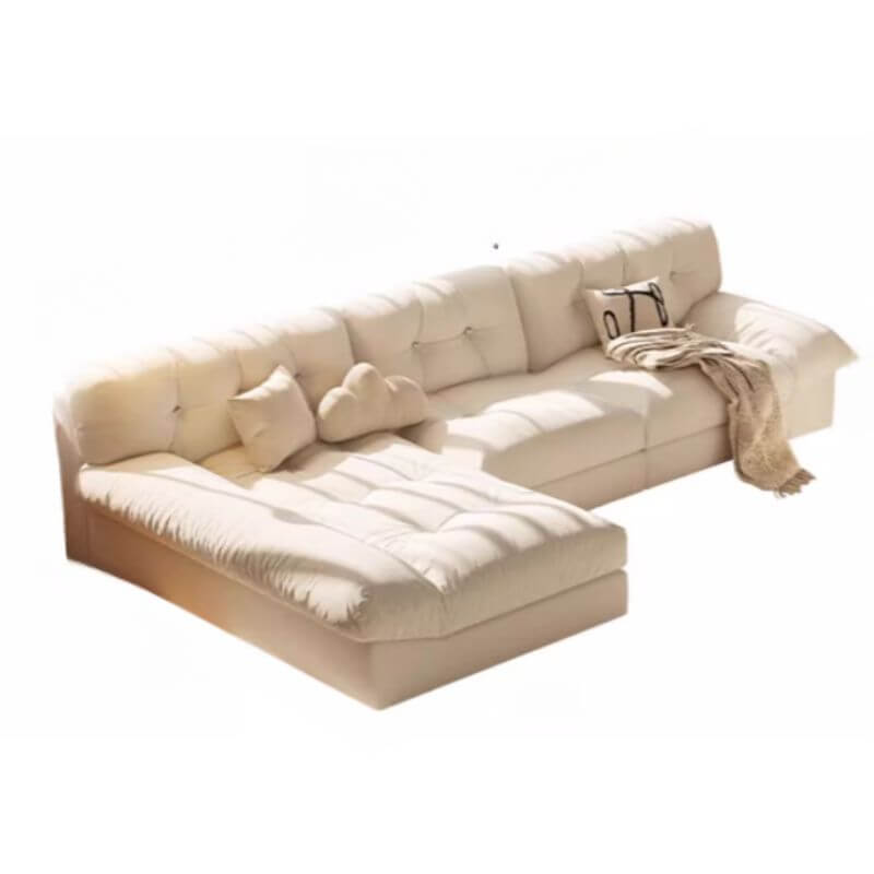 L-Shaped Sectional Sofa with Chaise Lounge - Left-Facing, Button Tufted Upholstery for Living Room & Home Theater Comfort